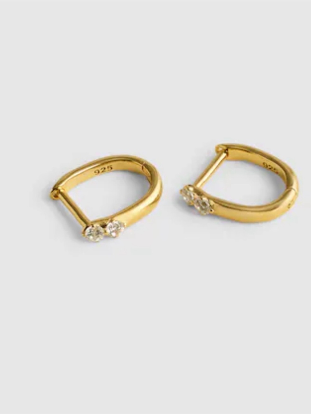 Madewell Demi-Fine Crystal Huggie Hoop Earrings